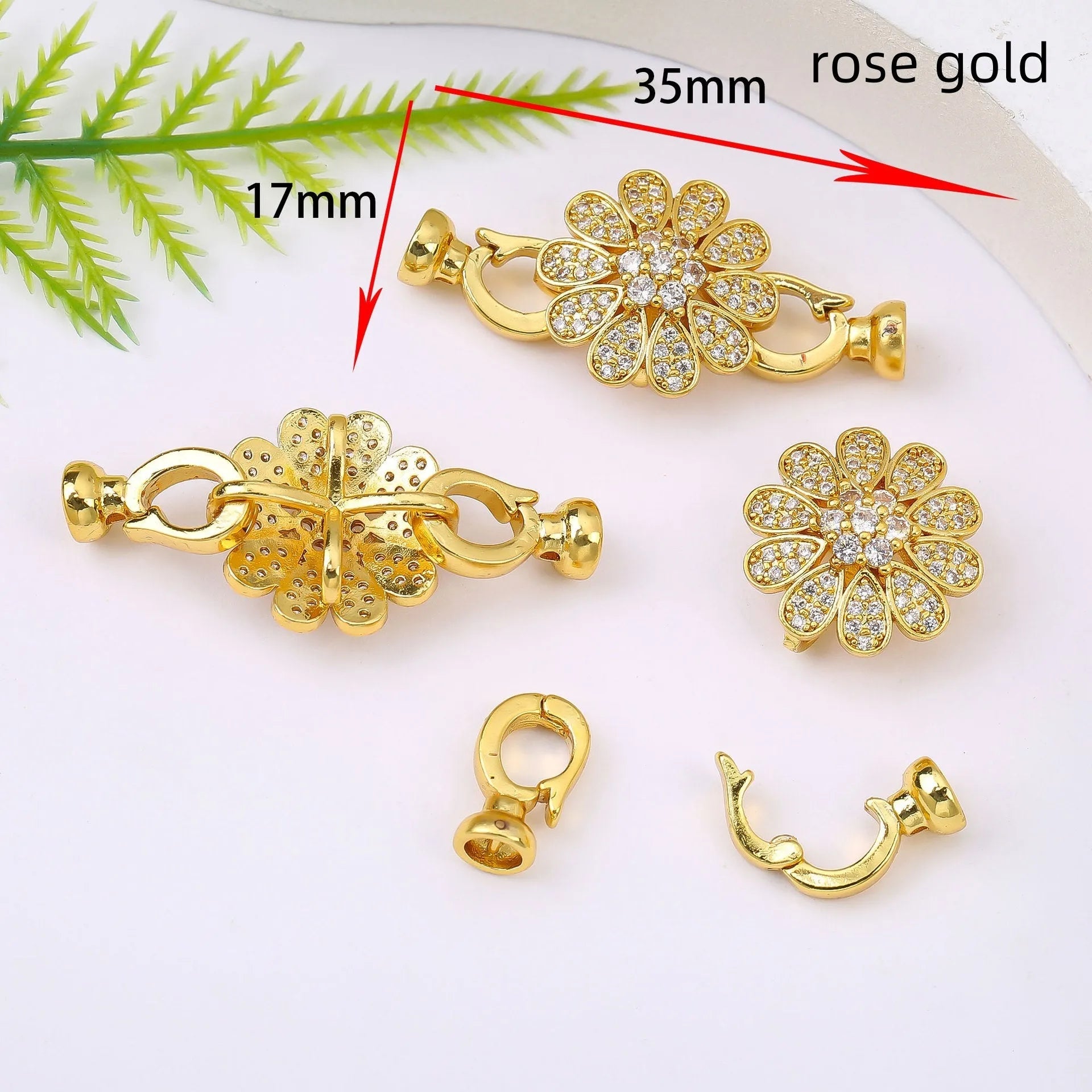 Small gold plated jewellery clasp for DIY necklace and bracelet making