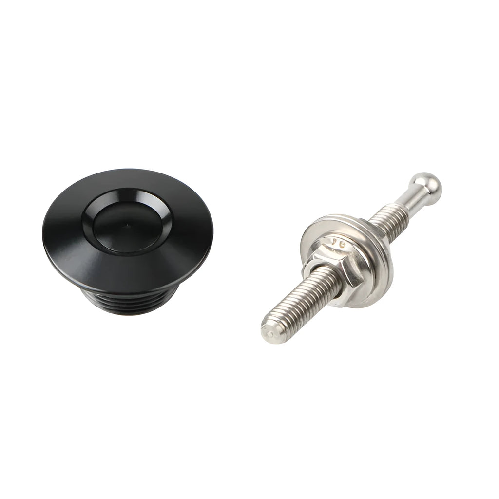 30mm diameter aluminium car cover lock in five colour options: silver, black, gold, blue, and red.