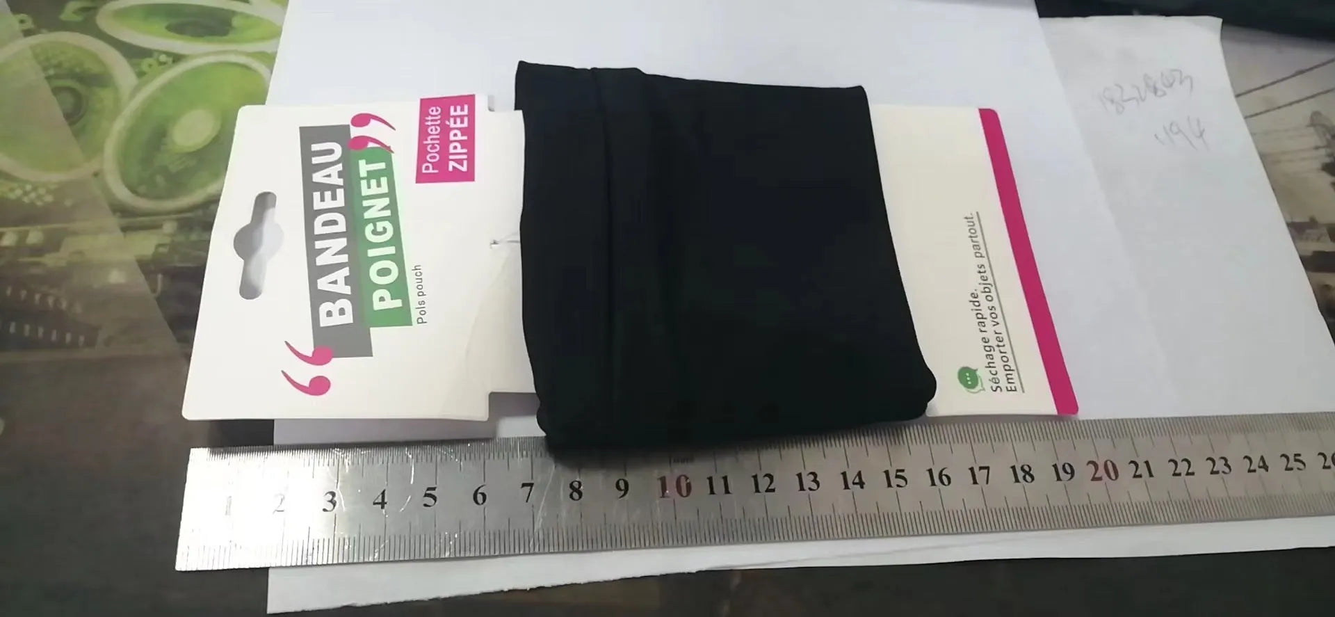 Waterproof wrist bag armband sleeve with OPP packaging measuring 10 by 10.5 centimetres