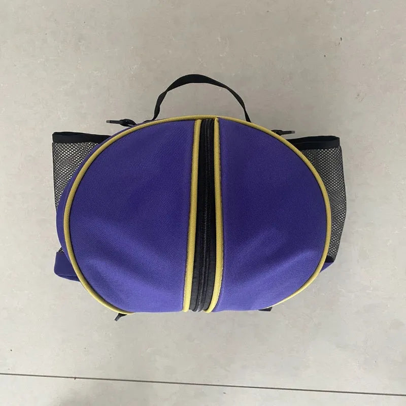 Oxford cloth basketball training bag in black, shown in one-shoulder and two-shoulder backpack styles