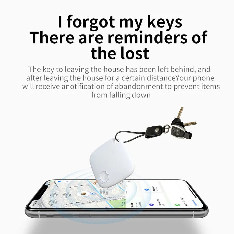 Diamond Global Locator intelligent positioning key ring in black, blue, green, pink, or white colours