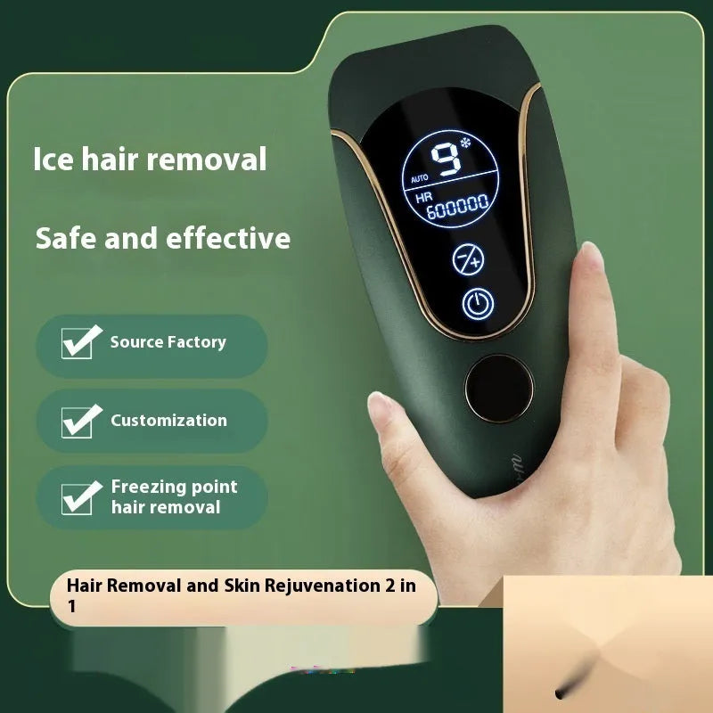 Freezing point hair removal device in sundial design for whole body treatment
