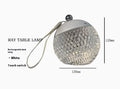 Modern spherical desk lamp in chrome colour with touch dimmable control