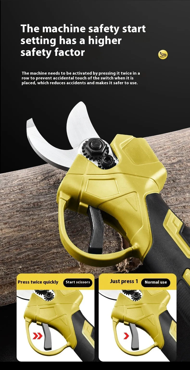 Wireless electric pruning knife with lithium battery for garden branch cutting