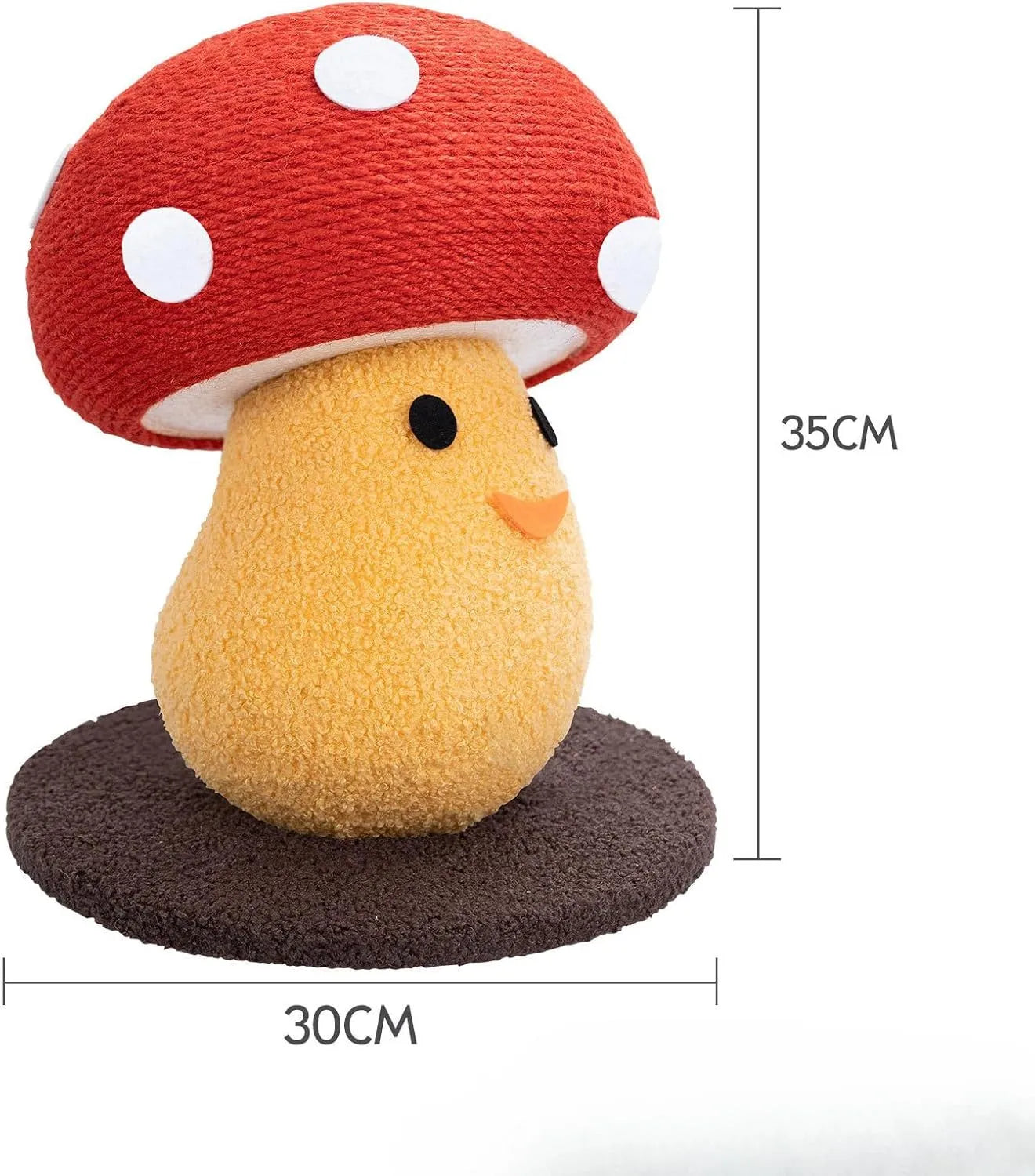 Foldable accordion design cardboard cat scratcher with round mushroom shape for furniture protection