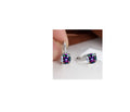 Square colourful moissanite geometric quadrilateral ear clip in gold electroplated copper
