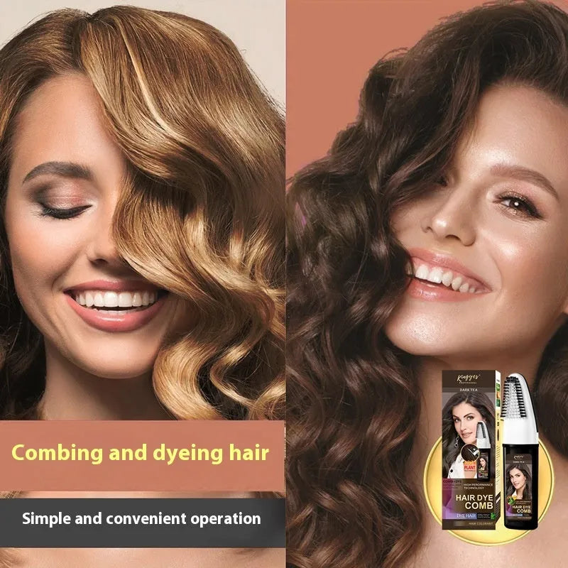 200ml hair dye cream with comb in brown, dark brown, or wine red colour options