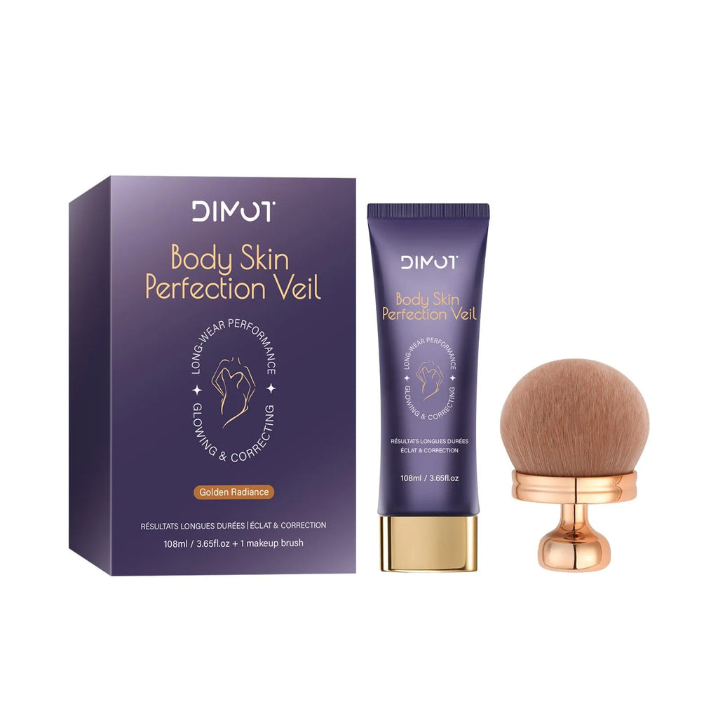 108ml jar of waterproof body concealer cream with a brush for covering tattoos and birthmarks.