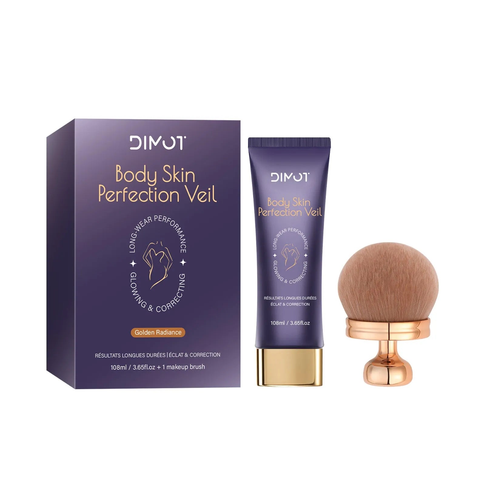 108ml jar of waterproof body concealer cream with a brush for covering tattoos and birthmarks.