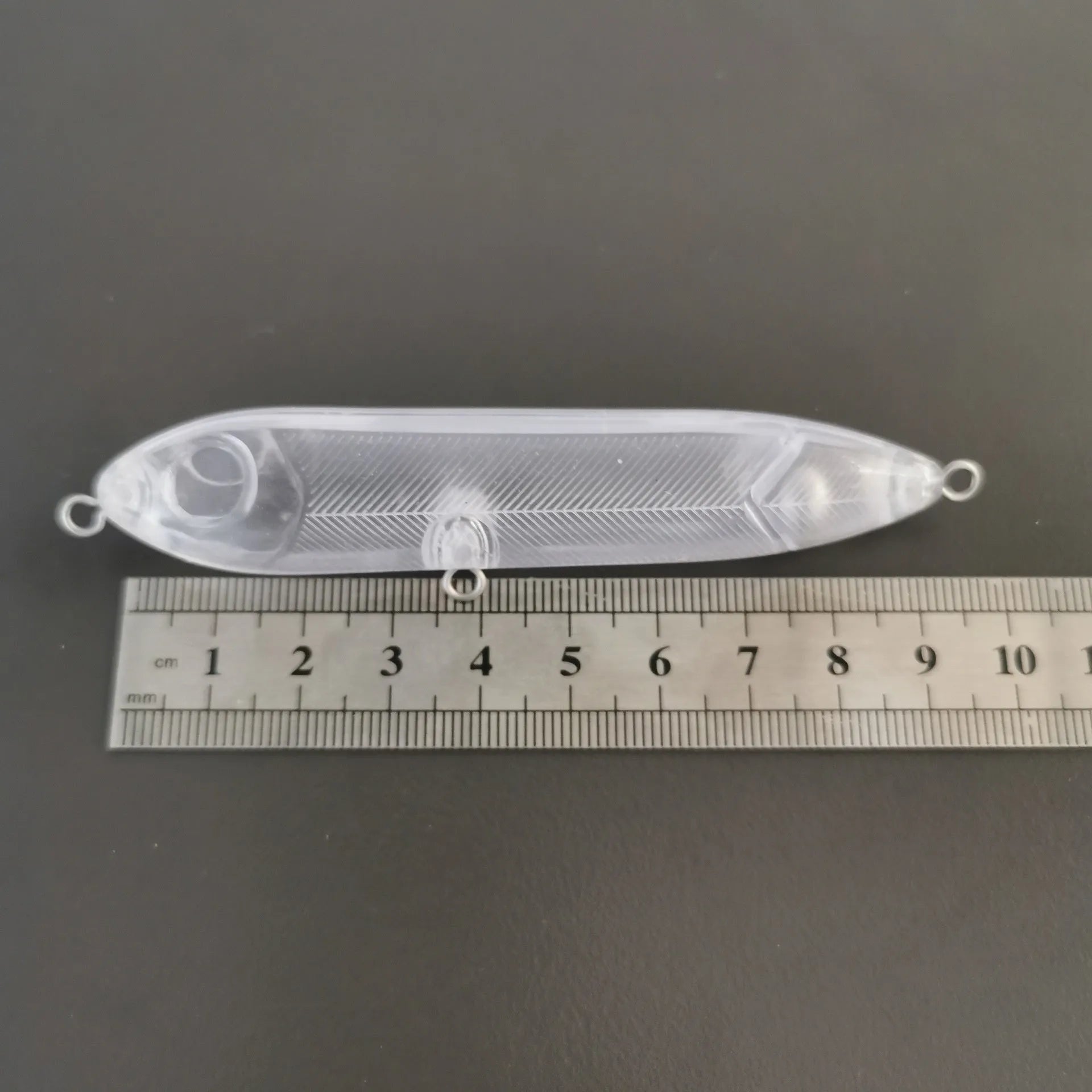 Transparent 9.5cm DIY fishing lure blank body with 7mm eye opening
