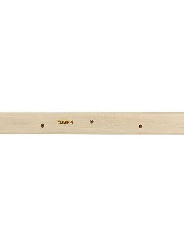 Three solid wooden grip training finger boards showing 12cm, 40cm, and 50cm sizes with different edge depths