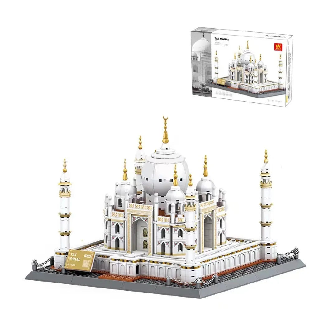 Wange ABS plastic small particle building blocks set with international architecture models