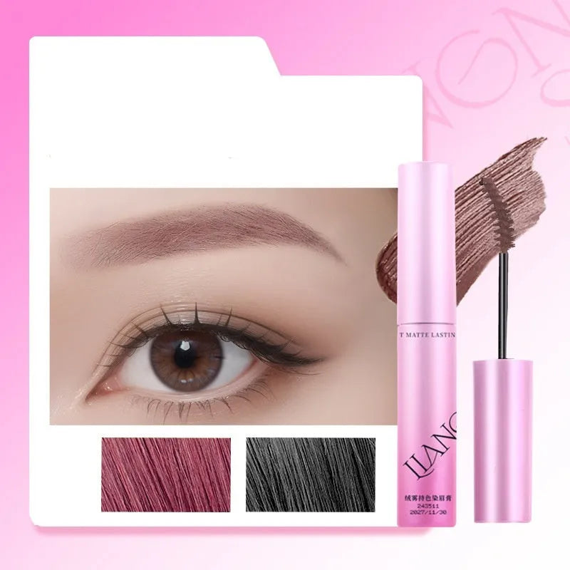 Velvet finish eyebrow cream pot in 4.5g size with four natural shade options