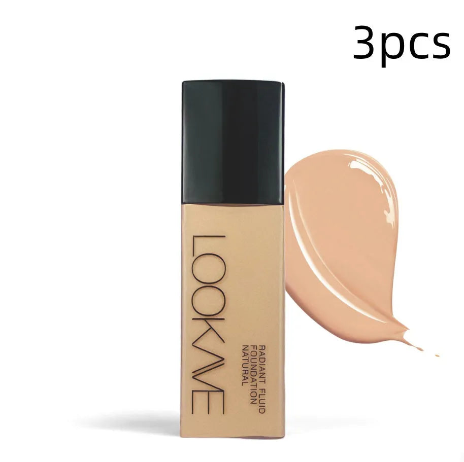 LOOKAVE Matte Liquid Foundation bottle with waterproof brightening formula in 21c size