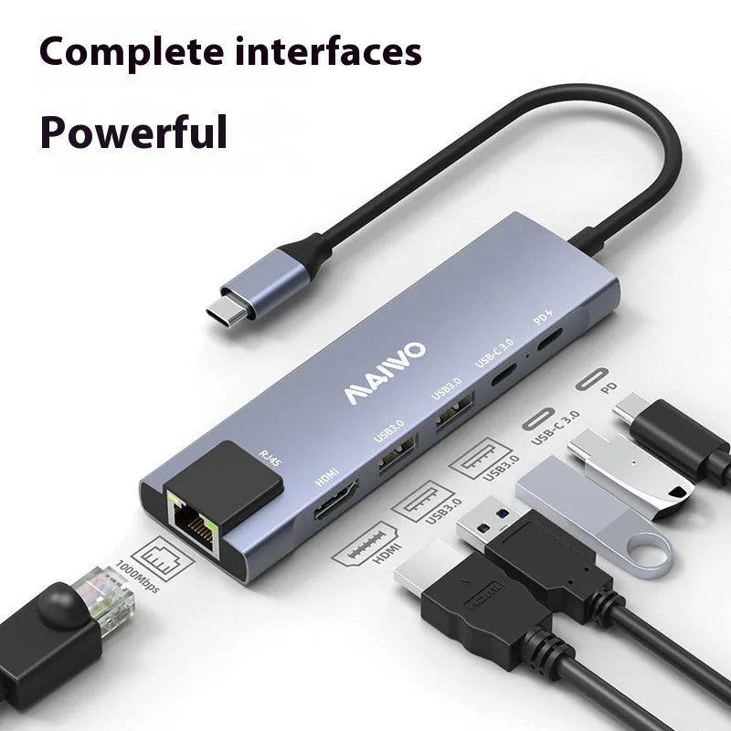 Aluminium Steam Deck docking station with six ports including HDMI and Ethernet