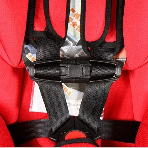 Black nylon PA66 child safety seat buckle lock button for 5-point harness systems