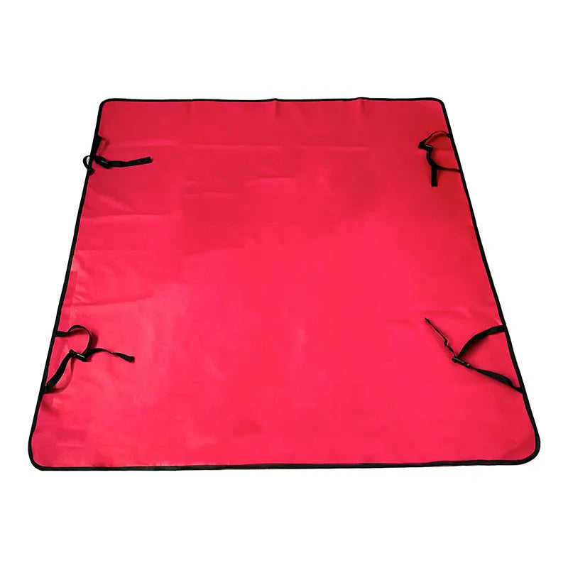 Waterproof car rear seat pet mat with non-slip backing in grey with dog footprint pattern