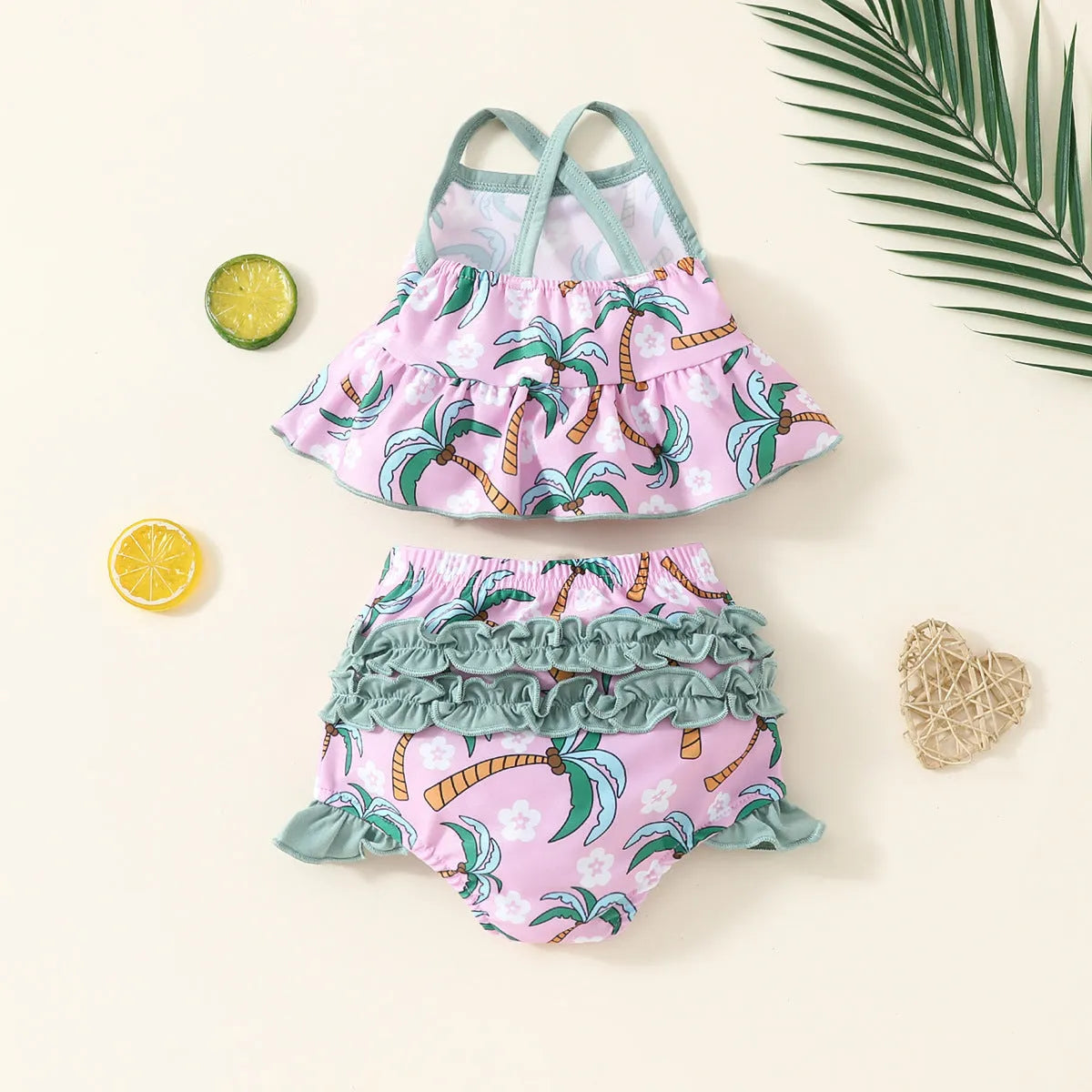 White polyester swimsuit beach shorts suit for toddlers with shirt top and shorts