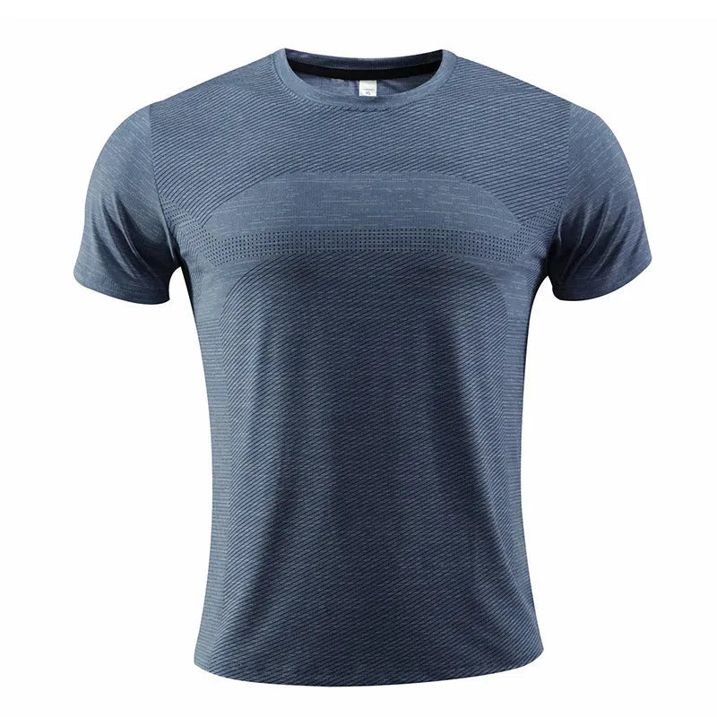 Polyester spandex short sleeve sports t-shirt for running and basketball in red colour