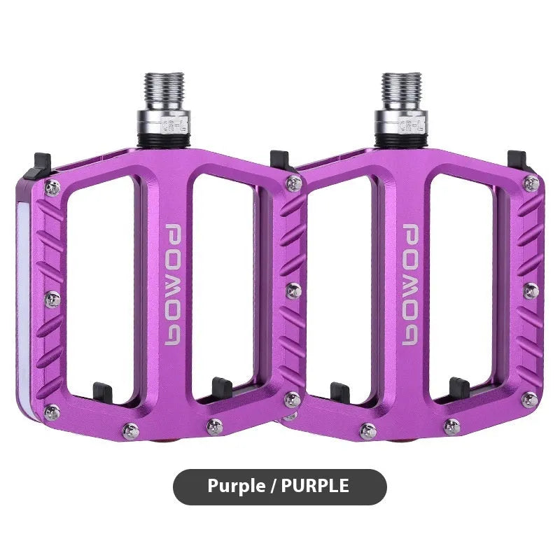 Aluminium alloy bicycle pedals with 710 LED lights in multiple colour options