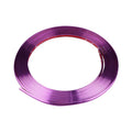 Electroplated purple PVC wheel hub trim on 8 metre roll for car decoration