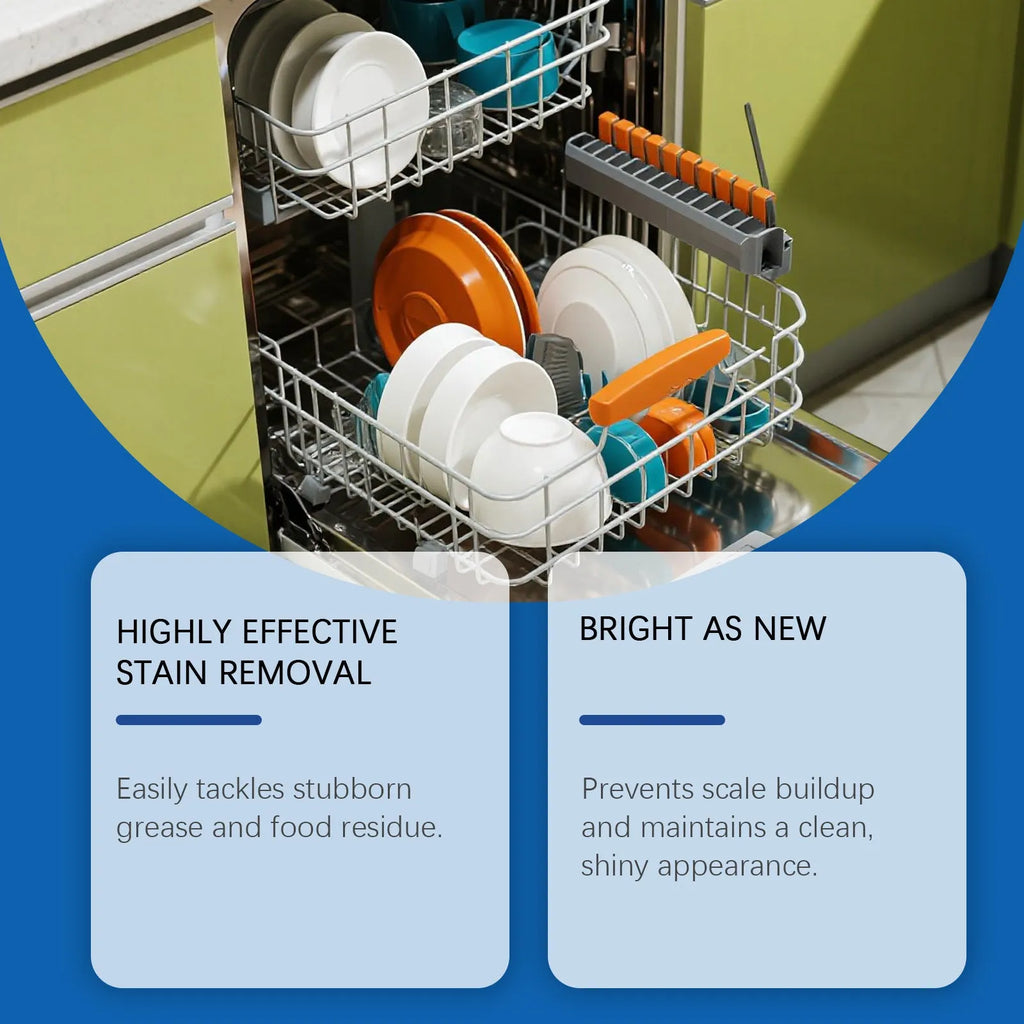 237mL dishwasher cleaner bottle for automatic dishwasher stain removal on kitchenware