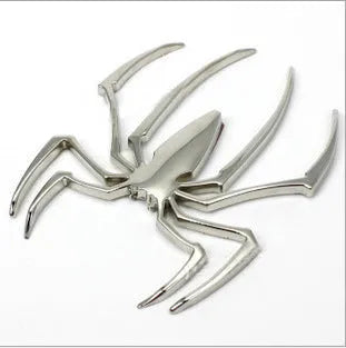 Gold zinc alloy metal spider decorative sticker on a white background