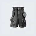 Women's retro style high waist loose fit denim shorts in street style design