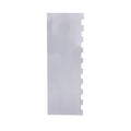 Stainless steel cake scraper with polygon patterns for buttercream texturing