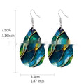 Printed acrylic flat branch knot drop earrings showing detailed design and drop shape silhouette