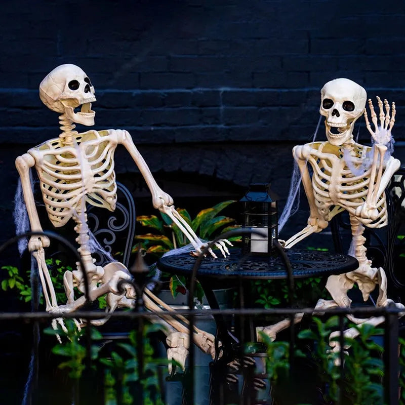 90cm tall plastic skeleton Halloween decoration with movable joints