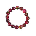 Handmade watermelon crystal bracelet for women showing bead detail, available in 6mm 8mm 10mm 12mm sizes.