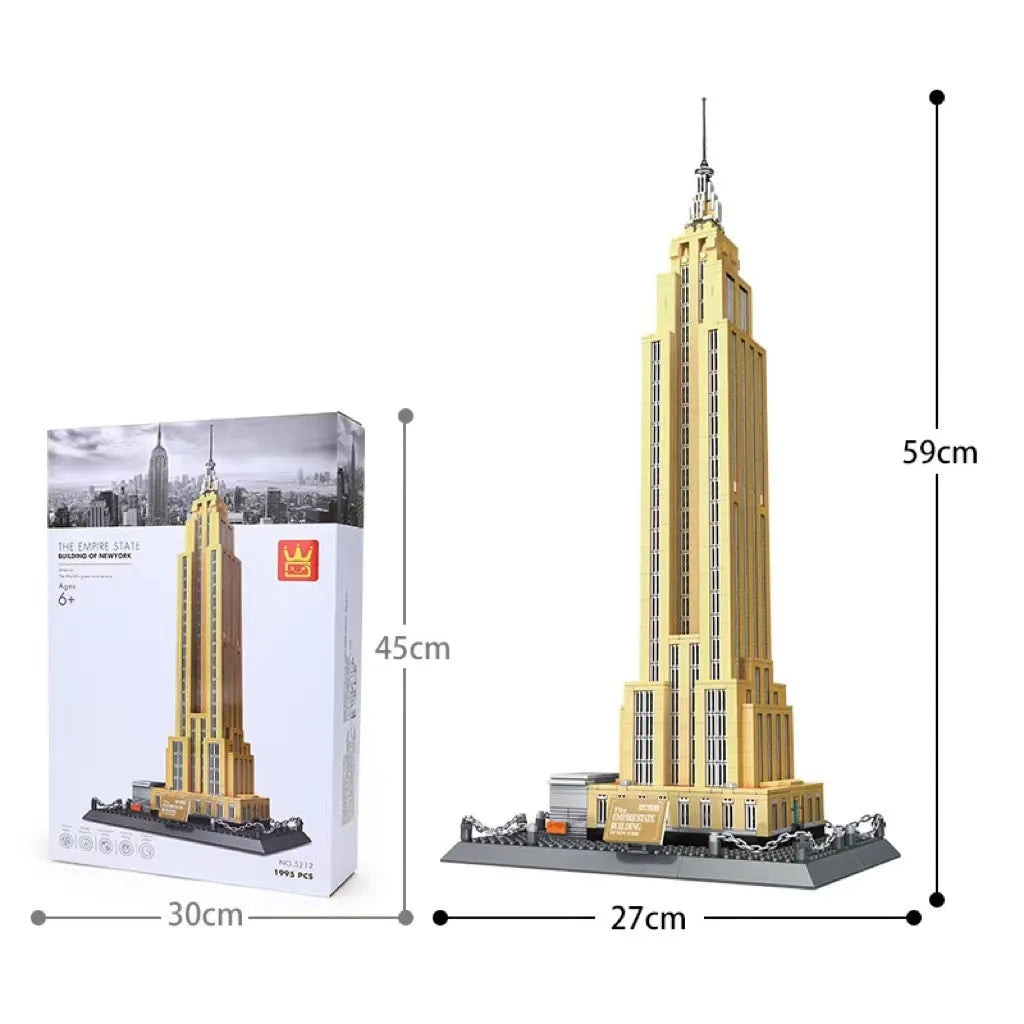 Wange ABS plastic small particle building blocks set with international architecture models