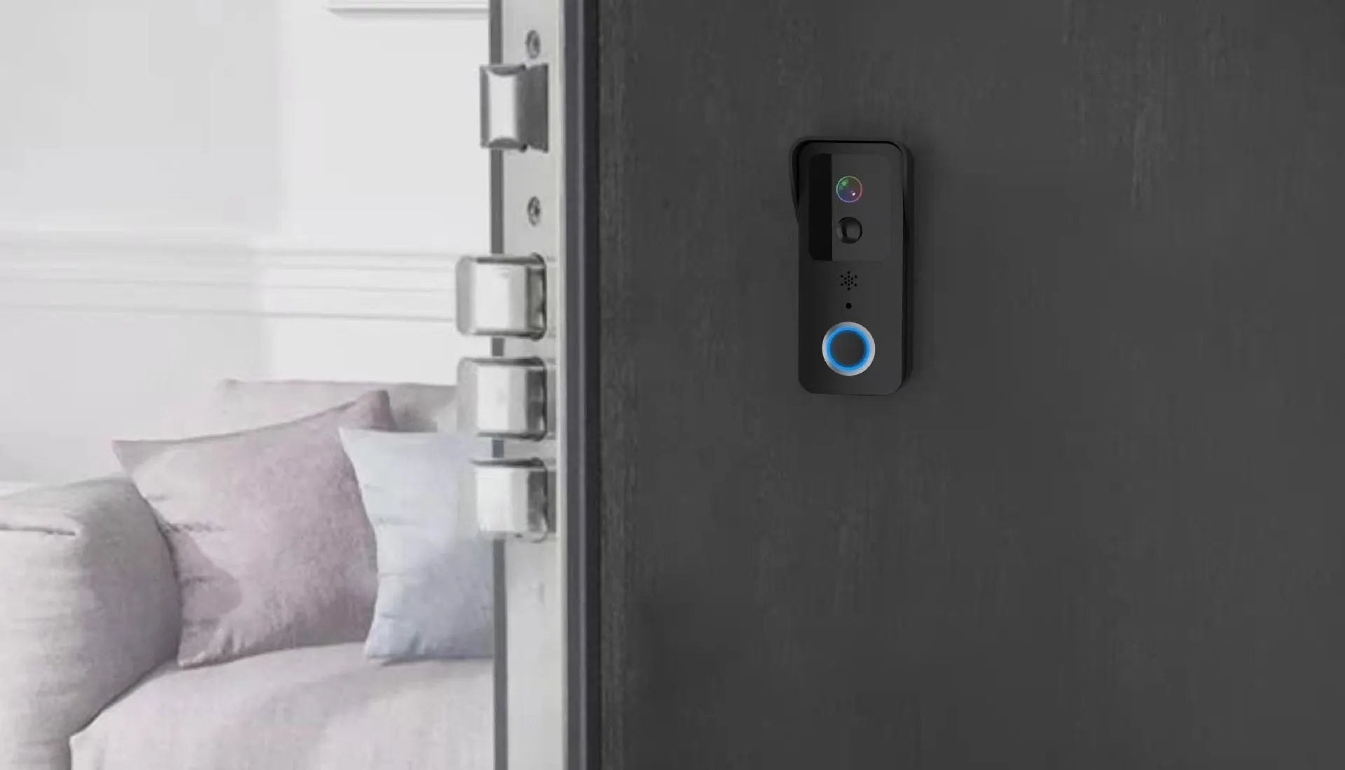 Waterproof HD visual doorbell with remote intercom and app notification capabilities