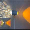 Sunset Red water wave projection floor lamp with modern design and colour cards.