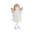 Cloth Christmas angel hair pendant for a girl's high ponytail in white, pink, and khaki styles.