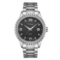 Men's automatic mechanical watch with luminous hands in gold or silver 13mm business case