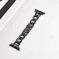 Denim chain metal Apple Watch strap in silver, black, gold, rose gold and Starlight colour options