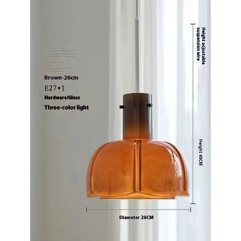 Medieval retro glass bud dining room chandelier pendant light in available colour options