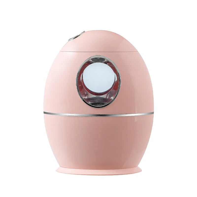 White round aromatherapy humidifier with USB cable and 800ml water tank