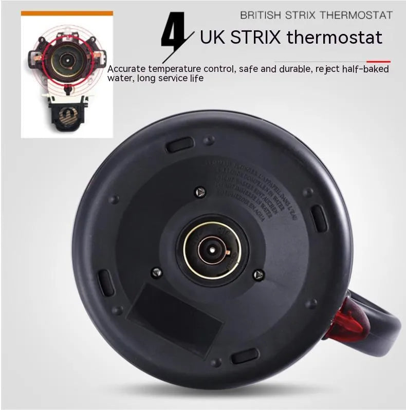Stainless steel electric kettle in gold colour with touch control panel and 1L capacity