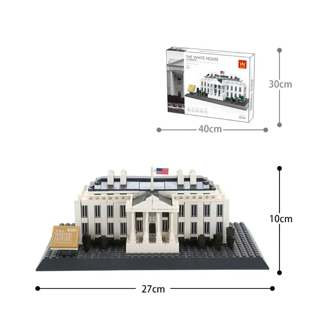 Wange ABS plastic small particle building blocks set with international architecture models