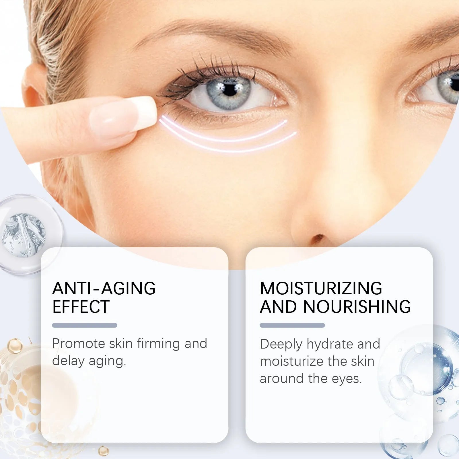A single 20g tube of retinol soft moisturising eye cream on a white background.