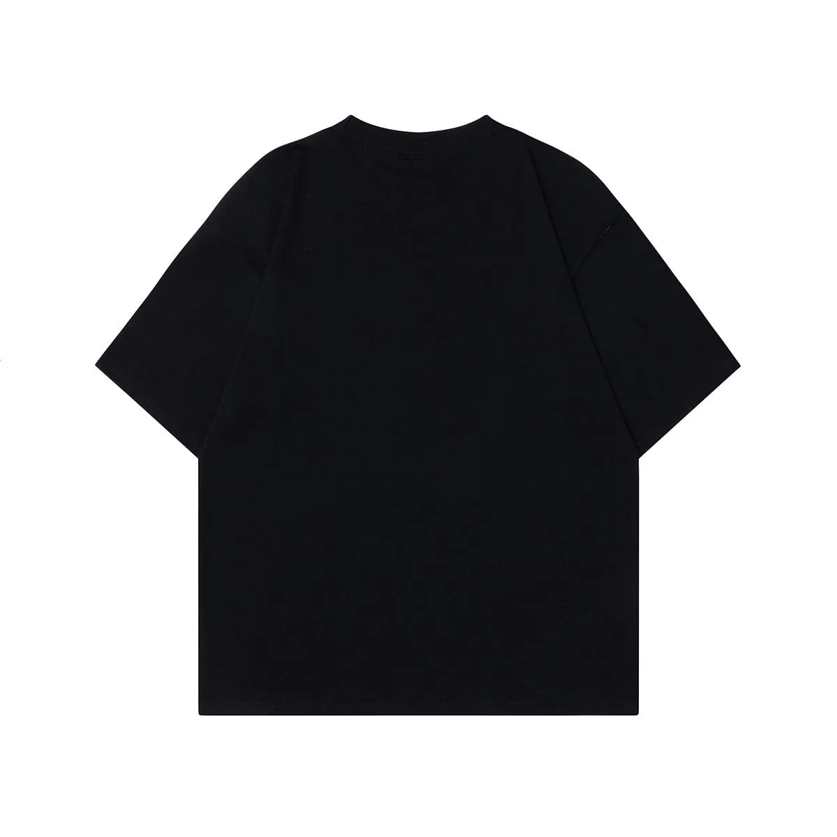 Men's pure cotton short-sleeved T-shirt in loose fit, black and grey colour options