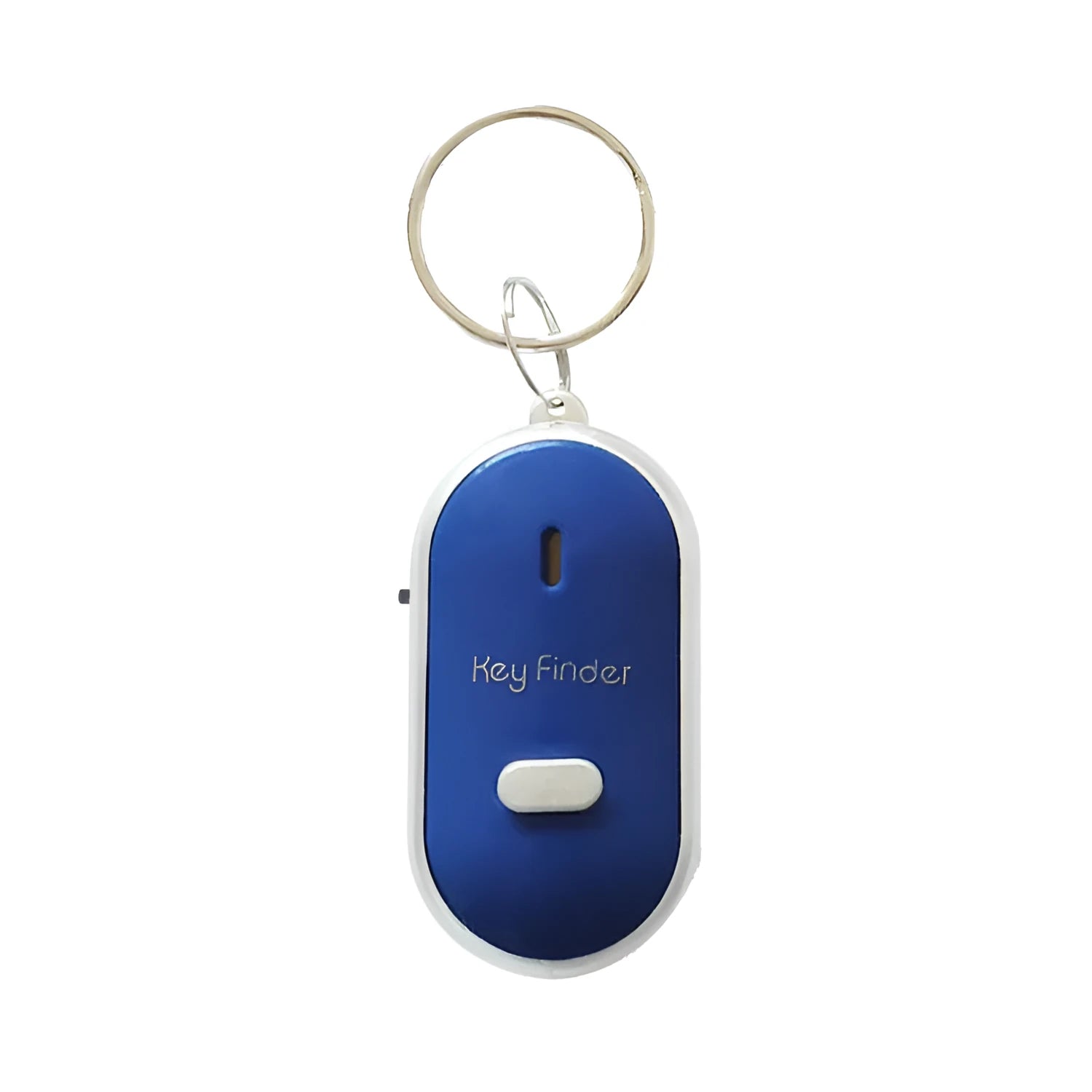 Oval plastic key finder with acrylic finish in five colour options showing pendant design