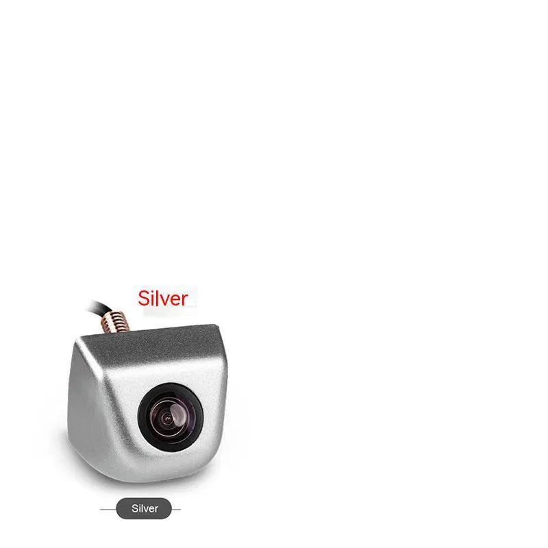 Screw plug-in HD car night vision waterproof rearview camera body with metal shell in black silver white chrome finish