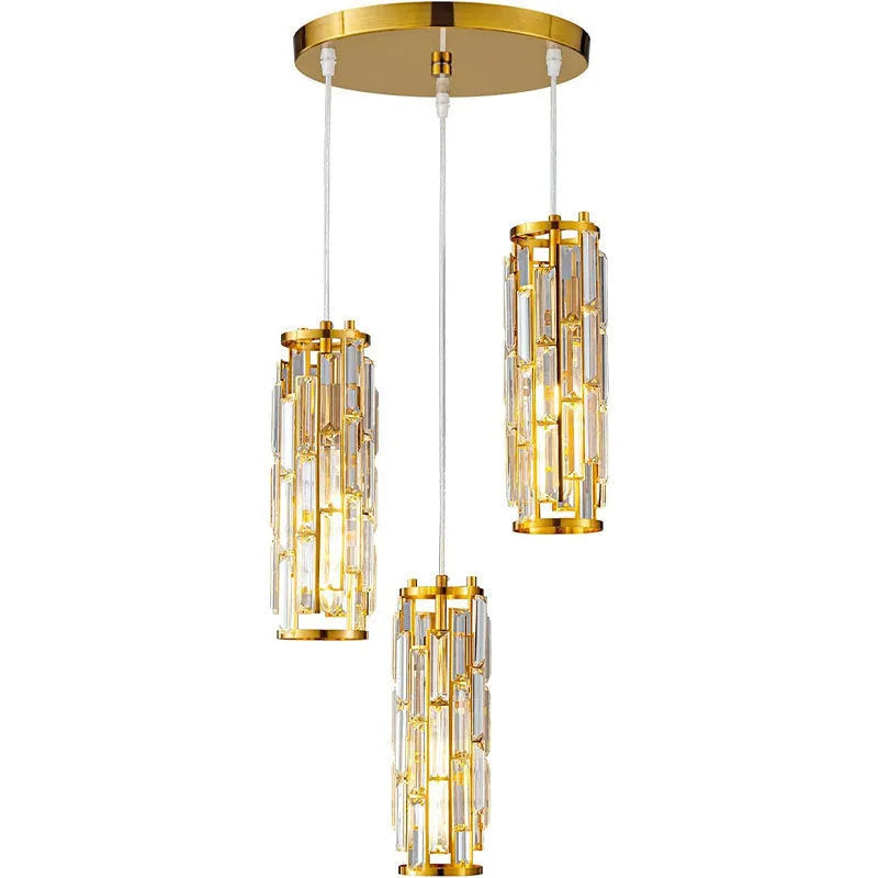 LED single head droplight with industrial crystal restaurant design in black finish