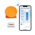 Wireless fluid level monitor with Tuya SmartLife app control for remote water and oil tank monitoring