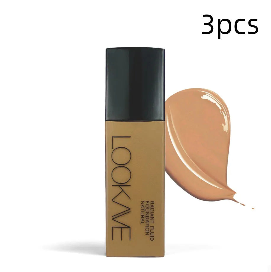 LOOKAVE Matte Liquid Foundation bottle with waterproof brightening formula in 21c size