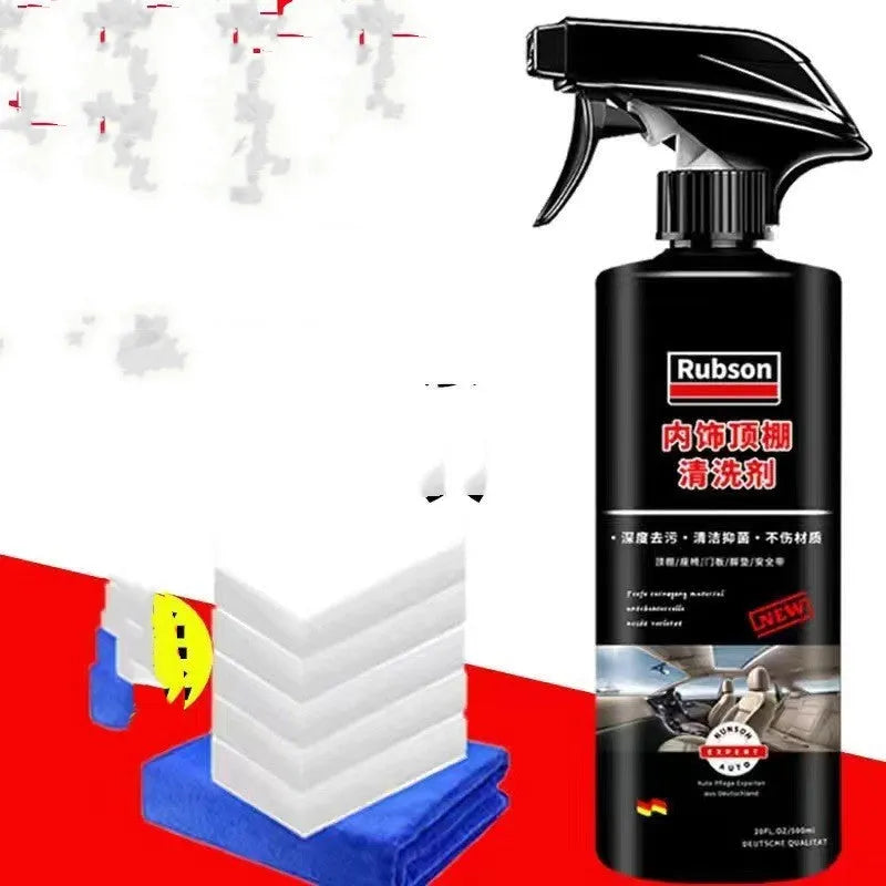 UL ultrasonic fabric roof foam decontamination cleaner bottle with sponge wipes and towel